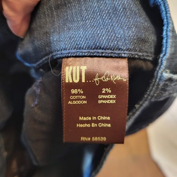 Kut from the Kloth Bootcut Trouser Jeans Women’s Size 10 Dark Wash Stretch Denim - Picture 4 of 6